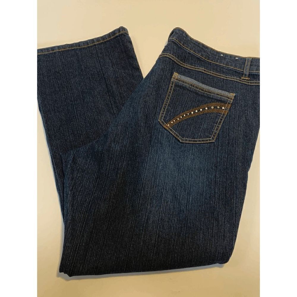 Evil Gemelli Flared Jeans Embellished Back Pockets Size 20